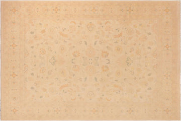 handmade Traditional Kafkaz Chobi Ziegler Beige Gold Hand Knotted RECTANGLE 100% WOOL area rug 10 x 13